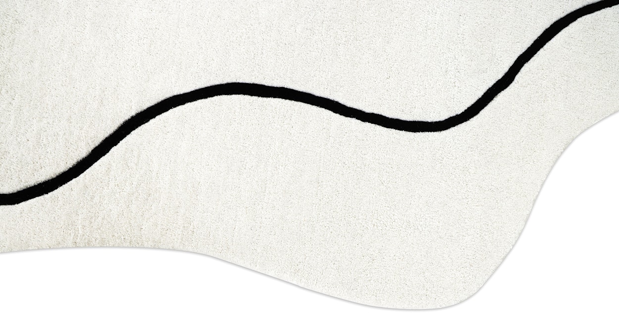 Dywan wełniany ręcznie tkany Loop kremowy 230x160 cm  - zdjęcie 4