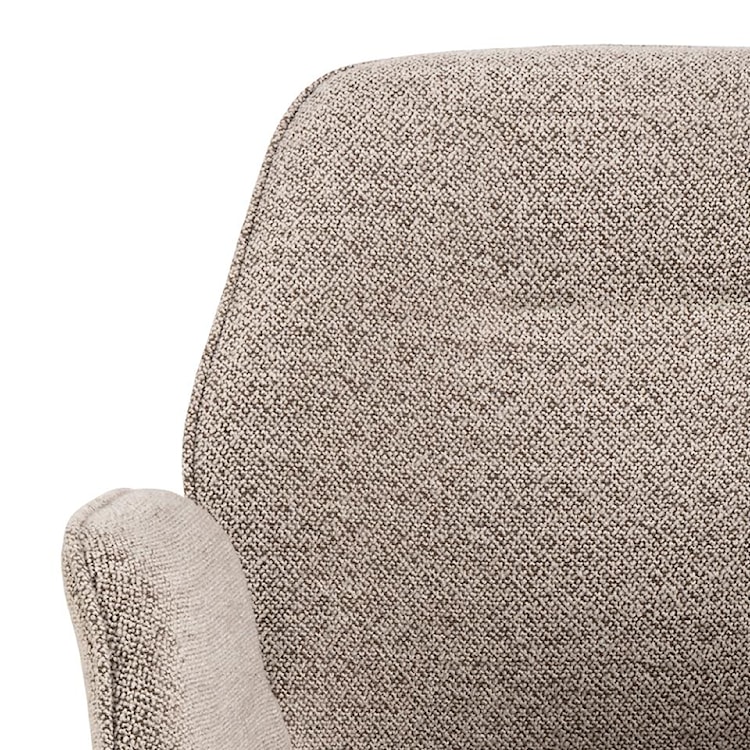 Krzesło tapicerowane Loera obrotowe z podłokietnikami beżowe boucle  - zdjęcie 6