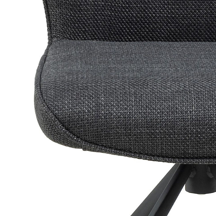 Krzesło tapicerowane Loera obrotowe na metalowych nóżkach ciemnoszare  - zdjęcie 7