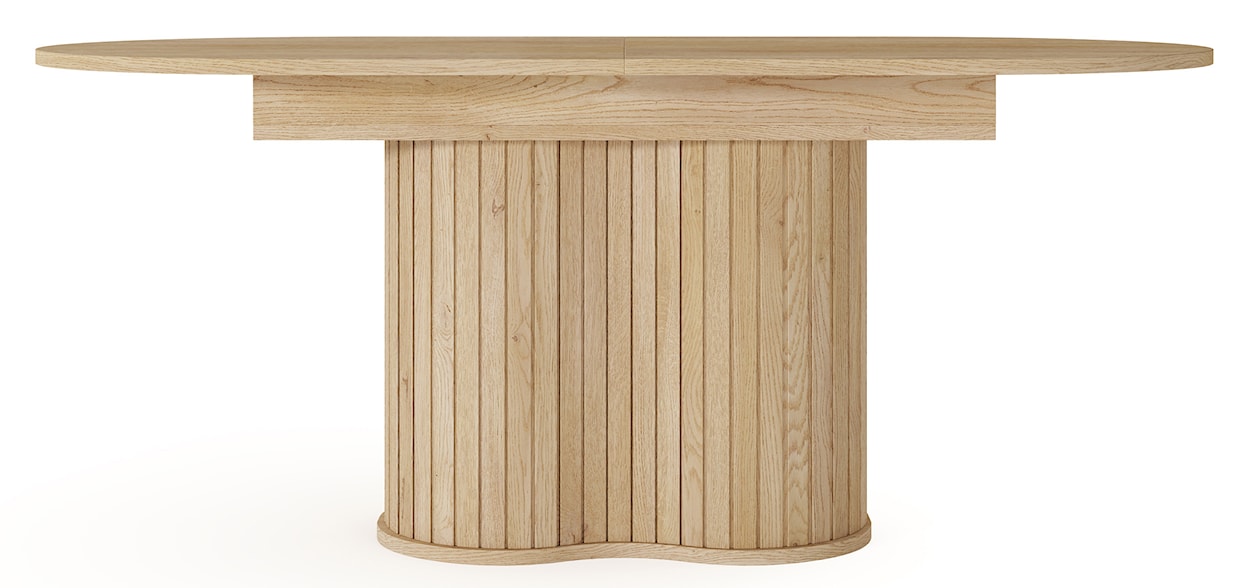 Stół rozkładany do jadalni Lovi owalny z ryflowaniem 180-220x90 cm dąb cremona  - zdjęcie 6