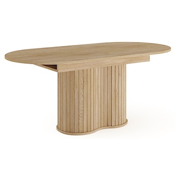 Stół rozkładany do jadalni Lovi owalny z ryflowaniem 180-220x90 cm dąb cremona