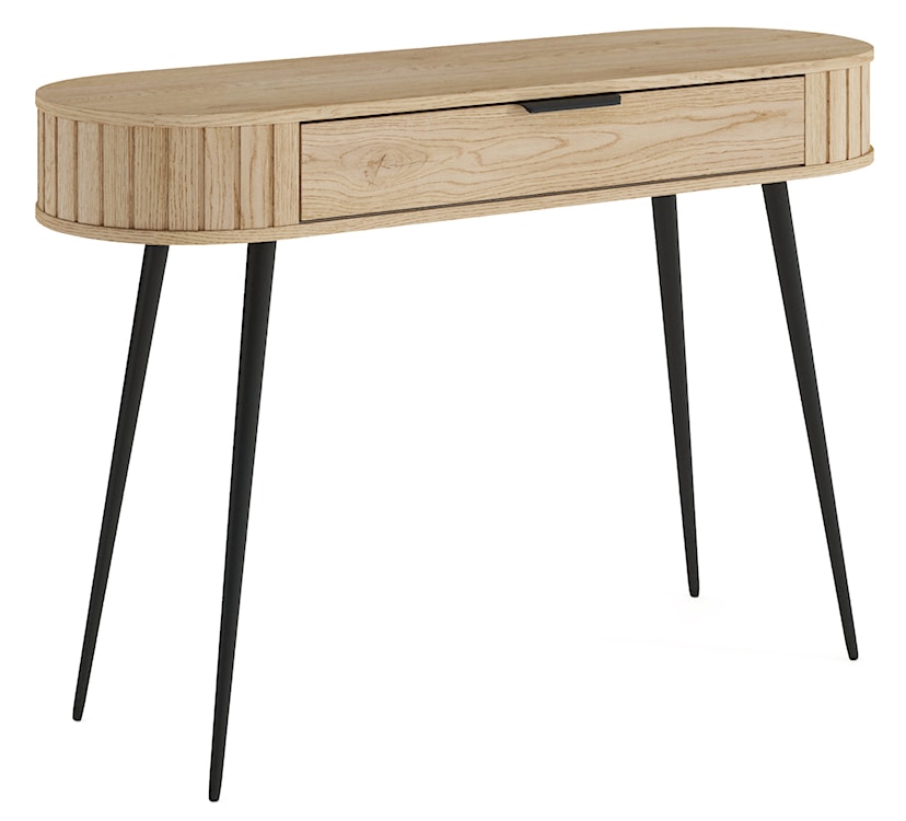 Toaletka Lovi z szufladą i ryflowaniem 120 cm dąb cremona