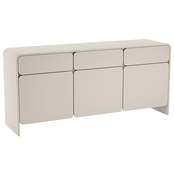 Komoda trzydrzwiowa Lummo z trzema szufladami 156 cm kaszmir
