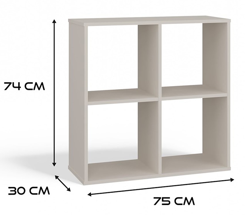 Regał otwarty Malax z czterema półkami 74 cm kaszmir  - zdjęcie 4