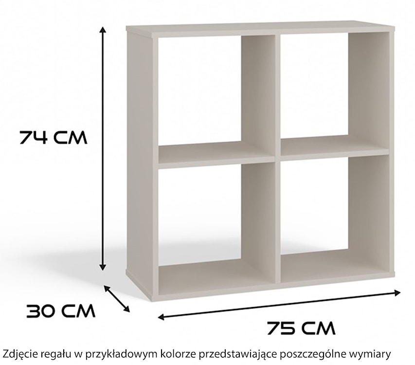 Regał otwarty Malax z czterema półkami 74 cm dąb artisan  - zdjęcie 3