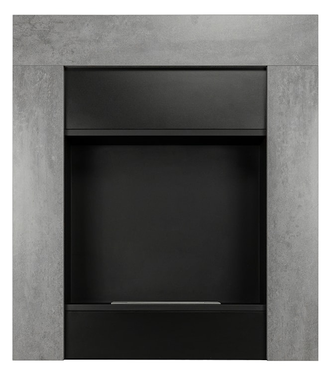 Biokominek portalowy wolnostojący Madeces 84x95 cm w kolorze betonu  - zdjęcie 3