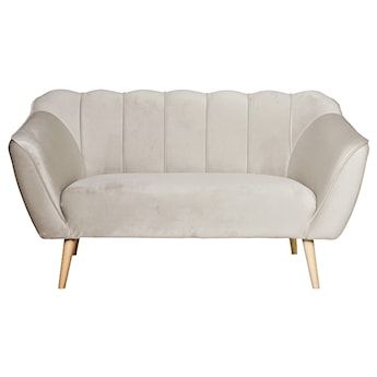 Sofa dwuosobowa Malibu jasnobeżowa welur
