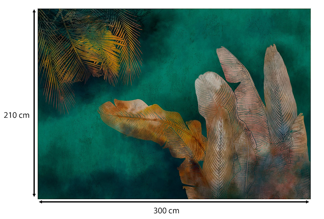 Fototapeta Malowana dżungla 300x210 cm  - zdjęcie 3
