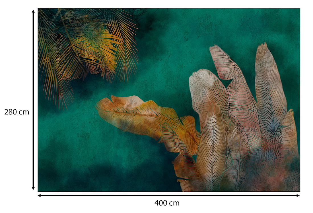Fototapeta Malowana dżungla 400x280 cm  - zdjęcie 3