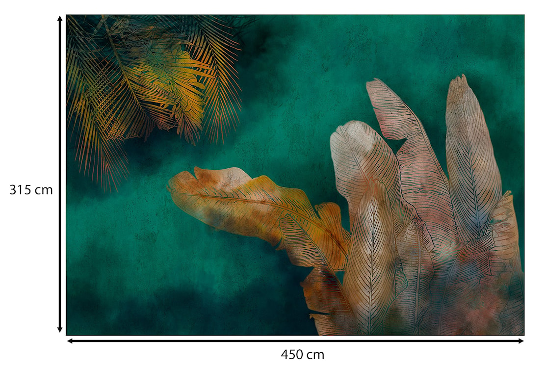 Fototapeta Malowana dżungla 450x315 cm  - zdjęcie 3
