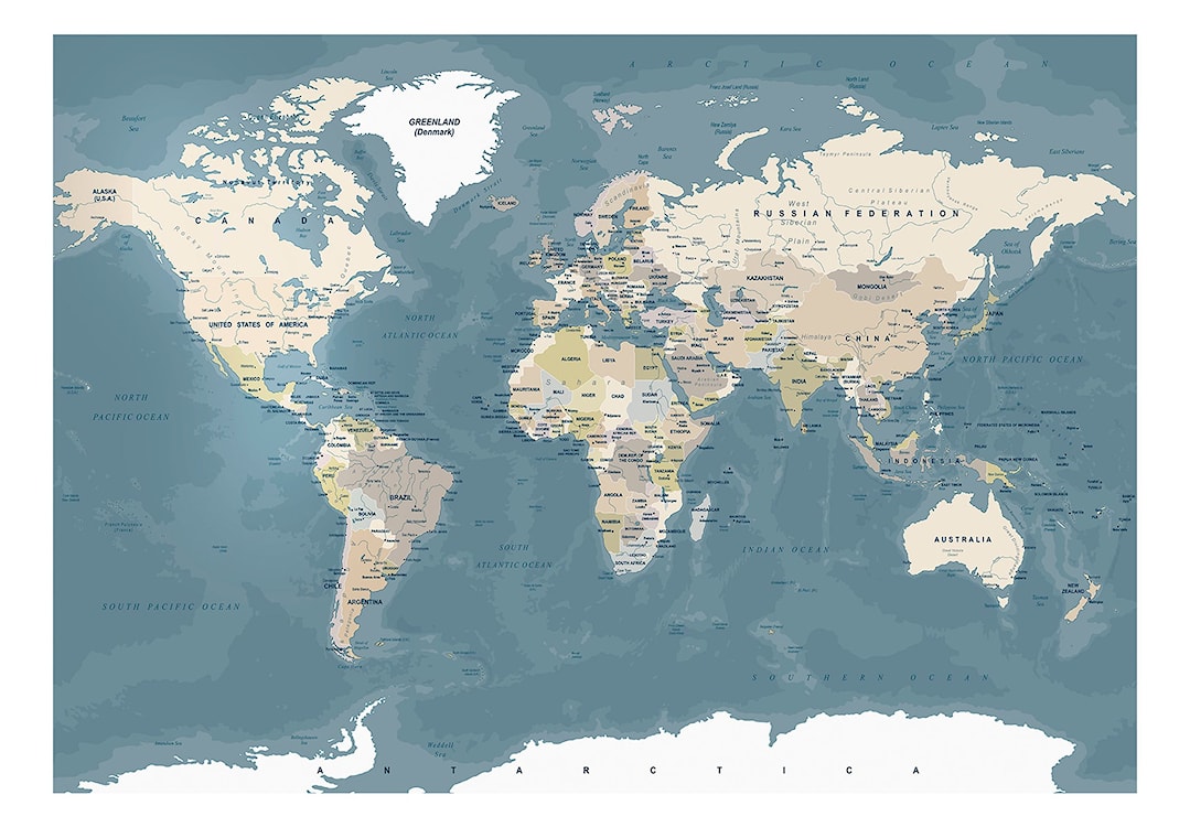 Fototapeta Mapa świata vintage 450x315 cm
