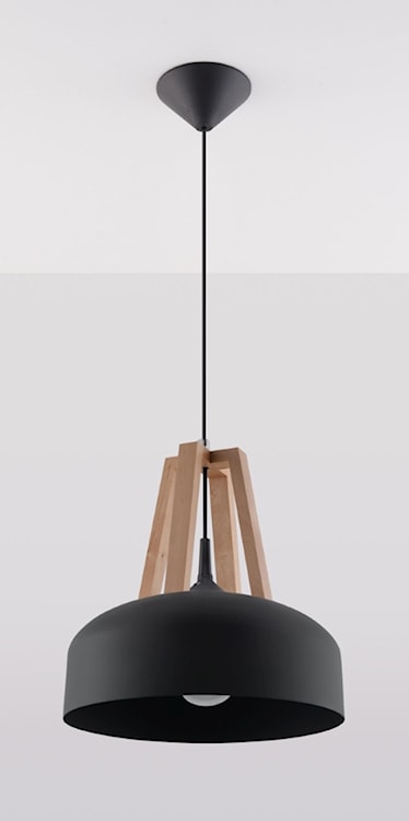 Lampa wisząca Mariflees średnica 30 cm czarna  - zdjęcie 5