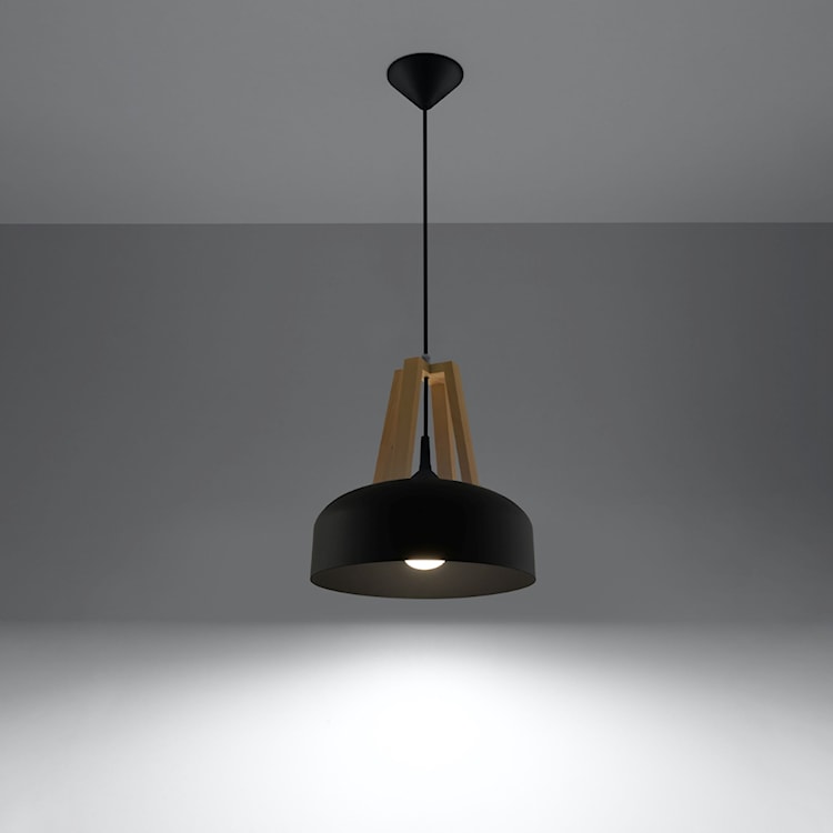 Lampa wisząca Mariflees średnica 30 cm czarna  - zdjęcie 6