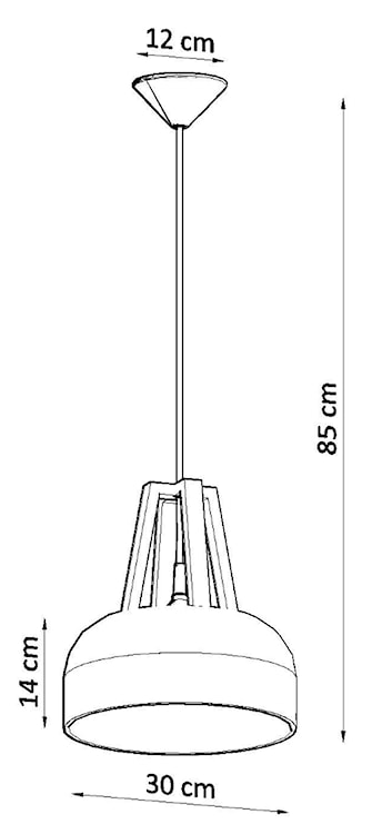 Lampa wisząca Mariflees średnica 30 cm czarna  - zdjęcie 7