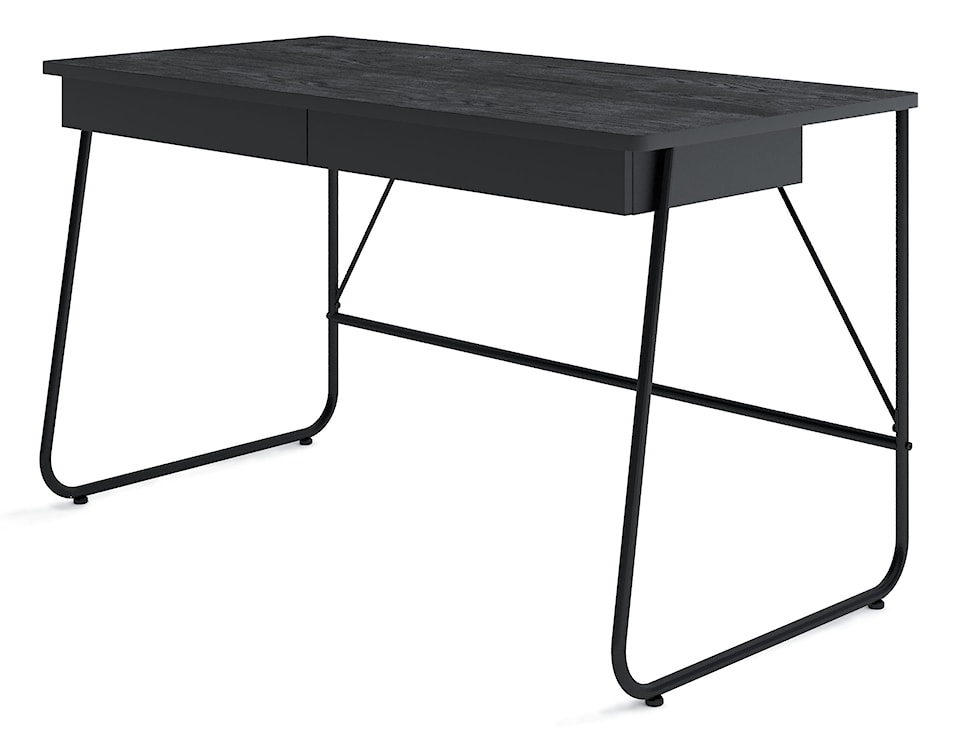 Biurko Match z dwiema szufladami 135 cm czarne