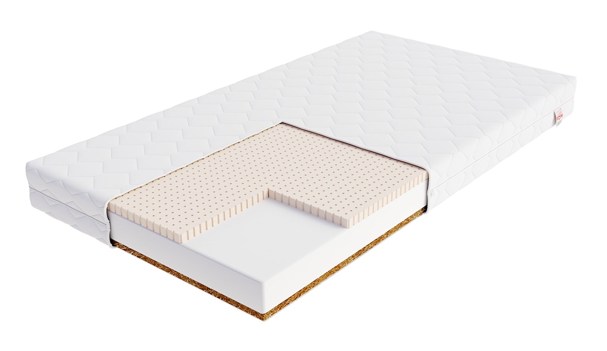 Materac piankowy 160x200 cm Pikolini z lateksem i kokosem dwustronny hipoalergiczny 