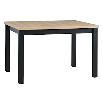 Stół drewniany do jadalni rozkładany Lirine 120-150x80 cm czarny/dąb artisan