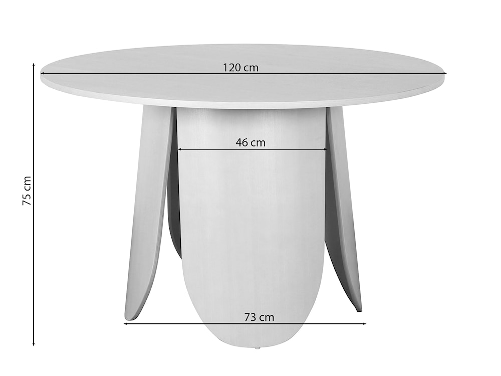 Stół do jadalni okrągły Vivially średnica 120 cm jesion portland  - zdjęcie 5