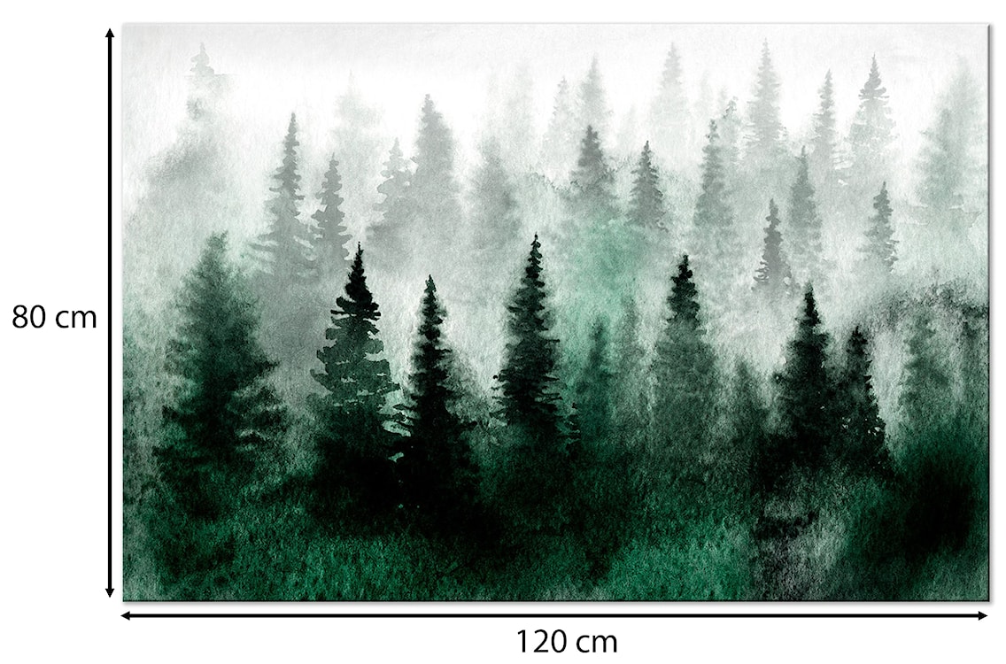 Obraz Mglisty las Skandynawii jednoczęściowy 120x80 cm szeroki  - zdjęcie 3