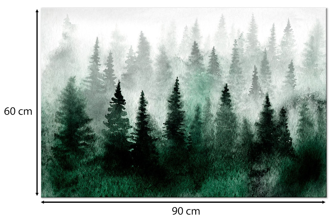 Obraz Mglisty las Skandynawii jednoczęściowy 90x60 cm szeroki  - zdjęcie 4
