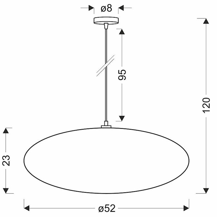 Lampa wisząca Cafee średnica 52 cm mokka z czarną podstawą  - zdjęcie 7