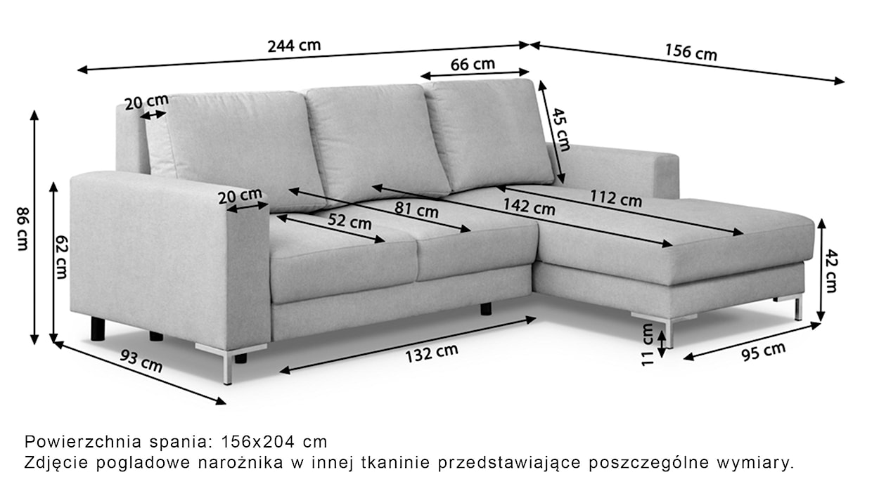 Narożnik z funkcją spania Mokpeo L-kształtny z dwoma pojemnikami na czarnych nóżkach ciemnoszary szenil lewostronny  - zdjęcie 7