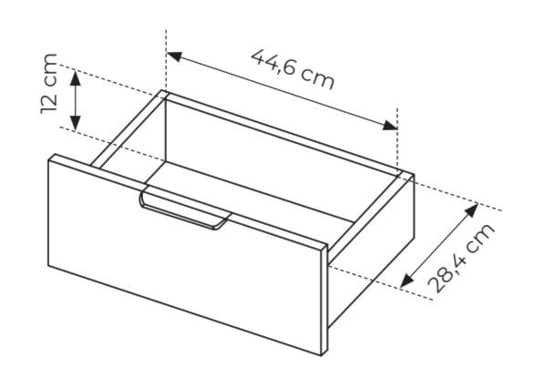 Komoda dwudrzwiowa Molars z szufladą 103 cm Antracyt  - zdjęcie 7