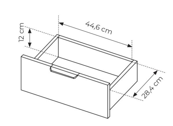 Komoda trzydrzwiowa Molars z dwoma szufladami 153 cm Antracyt  - zdjęcie 7