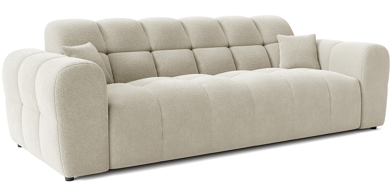 Sofa trzyosobowa Monti beżowa szenil  - zdjęcie 3