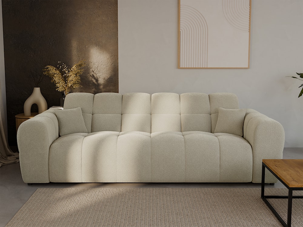 Sofa trzyosobowa Monti beżowa szenil  - zdjęcie 2
