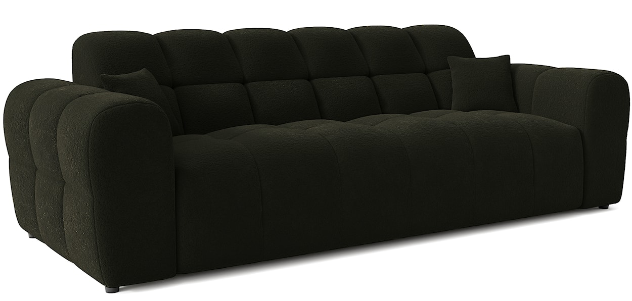 Sofa trzyosobowa Monti oliwkowa szenil  - zdjęcie 3