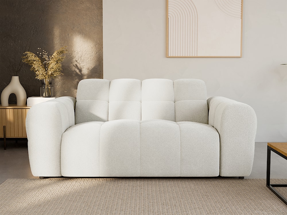 Sofa dwuosobowa Monti kremowa szenil  - zdjęcie 2