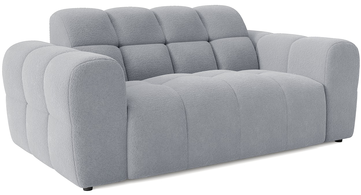 Sofa dwuosobowa Monti jasnoszara szenil  - zdjęcie 3