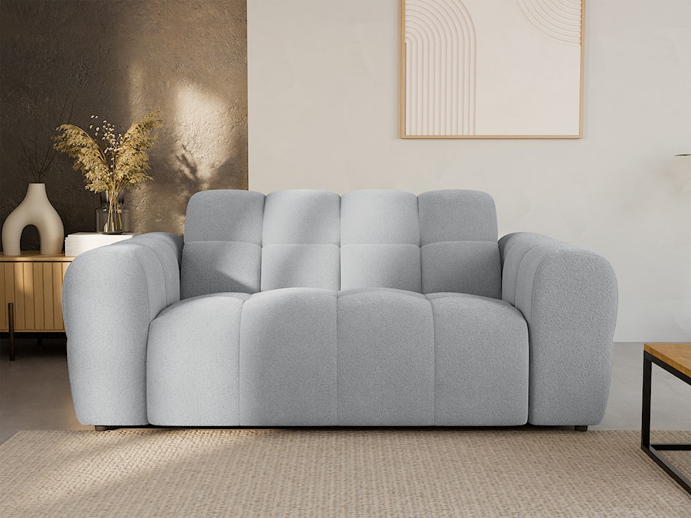 Sofa dwuosobowa Monti jasnoszara szenil  - zdjęcie 2