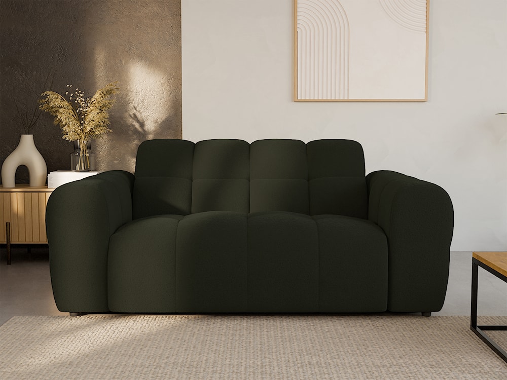 Sofa dwuosobowa Monti oliwkowa szenil  - zdjęcie 2
