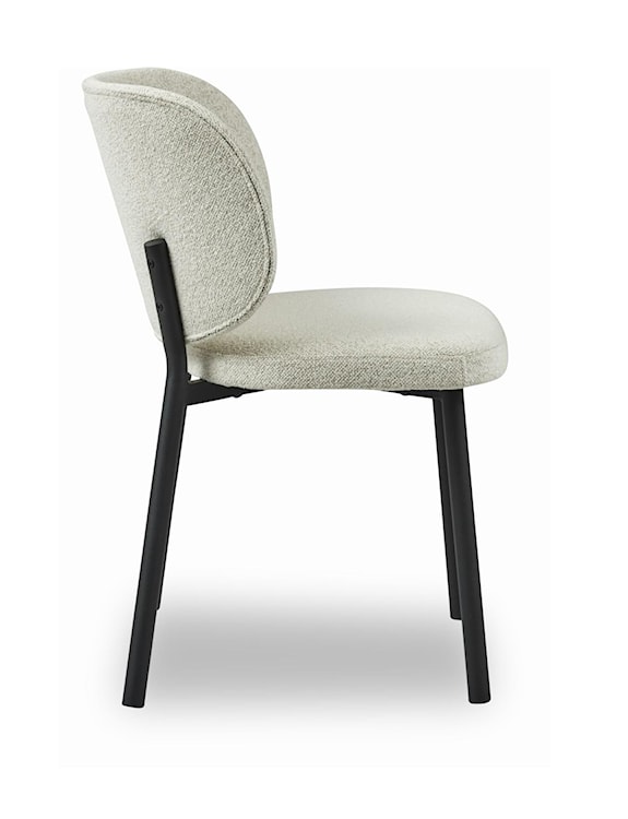 Krzesło tapicerowane Morior tkanina boucle biały  - zdjęcie 2