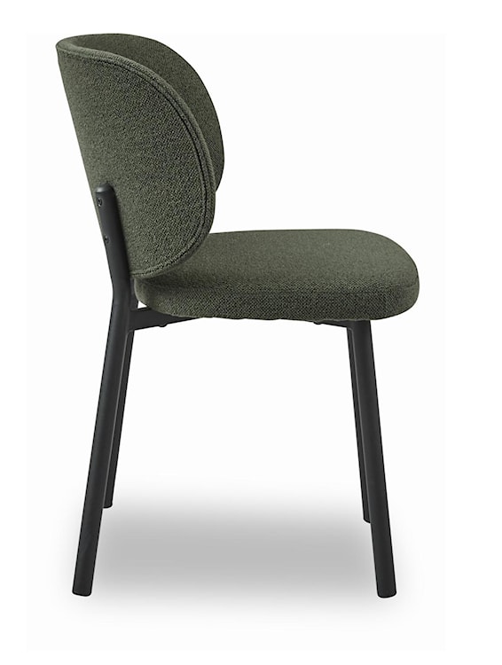 Krzesło tapicerowane Morior tkanina boucle ciemnozielone  - zdjęcie 2
