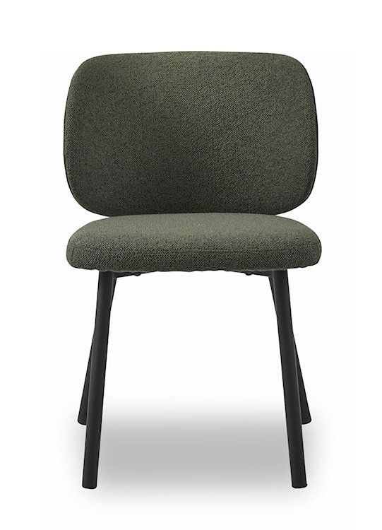 Krzesło tapicerowane Morior tkanina boucle ciemnozielone  - zdjęcie 3
