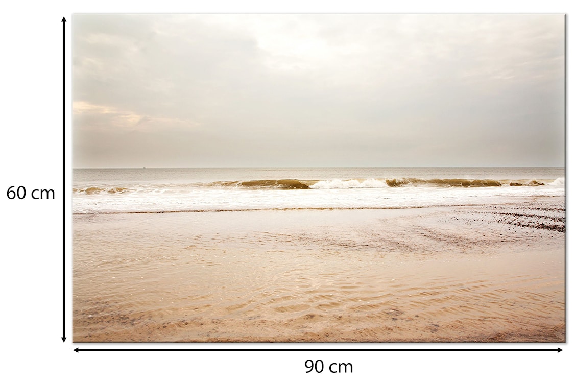 Obraz Morze po burzy jednoczęściowy 90x60 cm szeroki  - zdjęcie 4