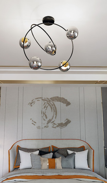 Lampa wisząca Mowella czarno-grafitowa x5  - zdjęcie 5