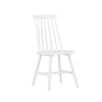 Krzesło drewniane Mowelly patyczak zwężane oparcie białe