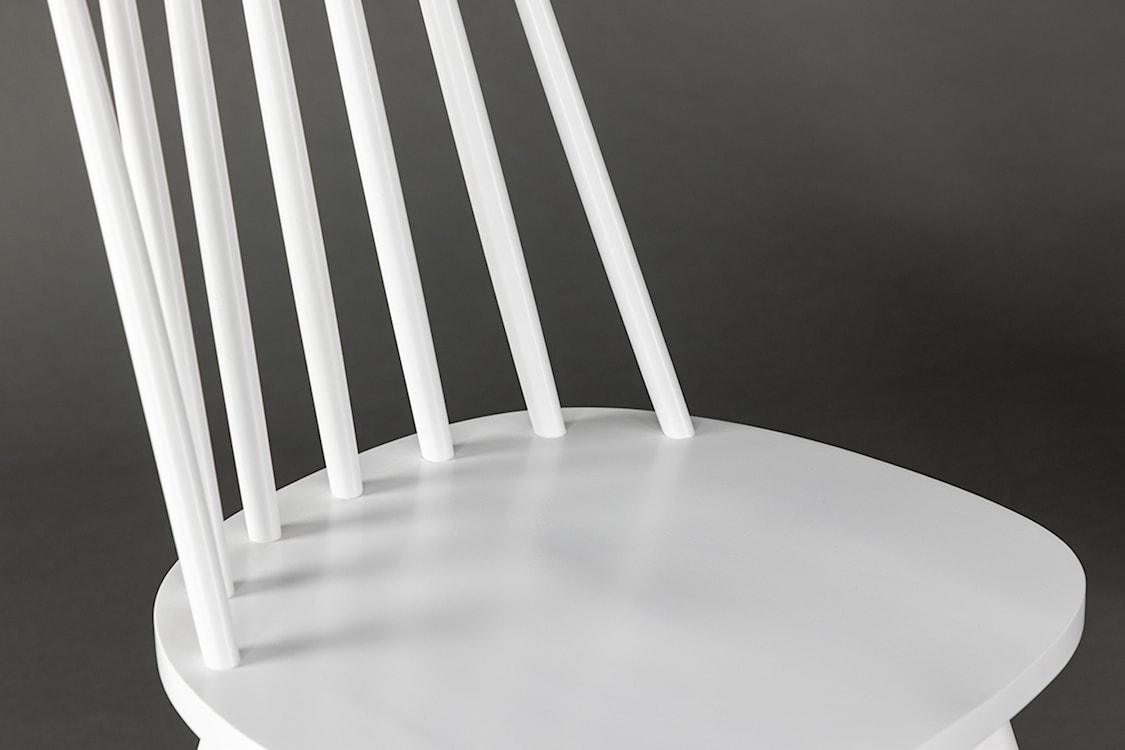 Krzesło drewniane Mowelly patyczak zwężane oparcie białe  - zdjęcie 4