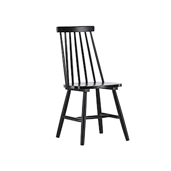 Krzesło drewniane Mowelly patyczak zwężane oparcie czarne 
