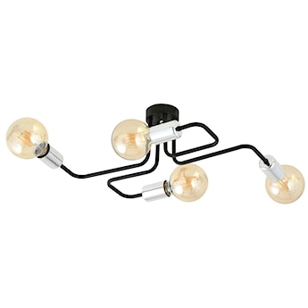 Lampa wisząca Mysture czarno-srebrna x4