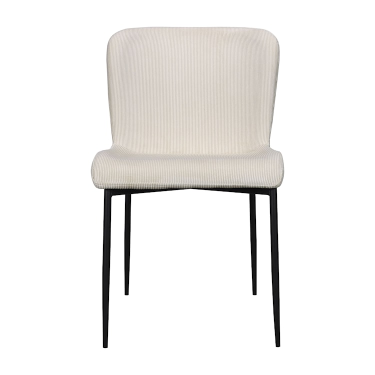 Krzesło tapicerowane Neul kremowy sztruks na czarnych nogach  - zdjęcie 5