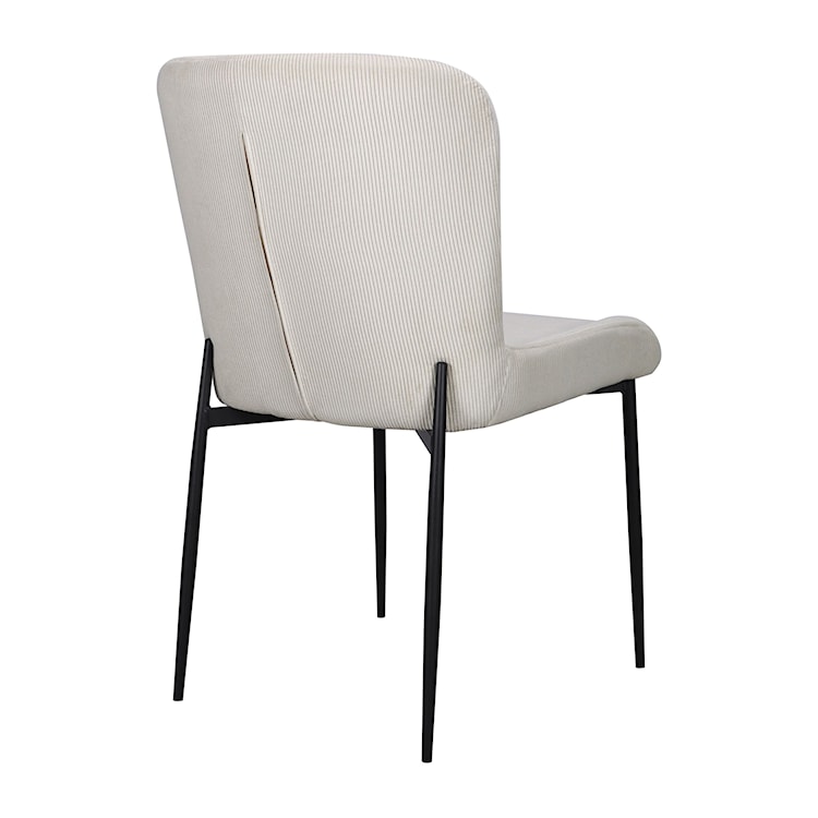 Krzesło tapicerowane Neul kremowy sztruks na czarnych nogach  - zdjęcie 9