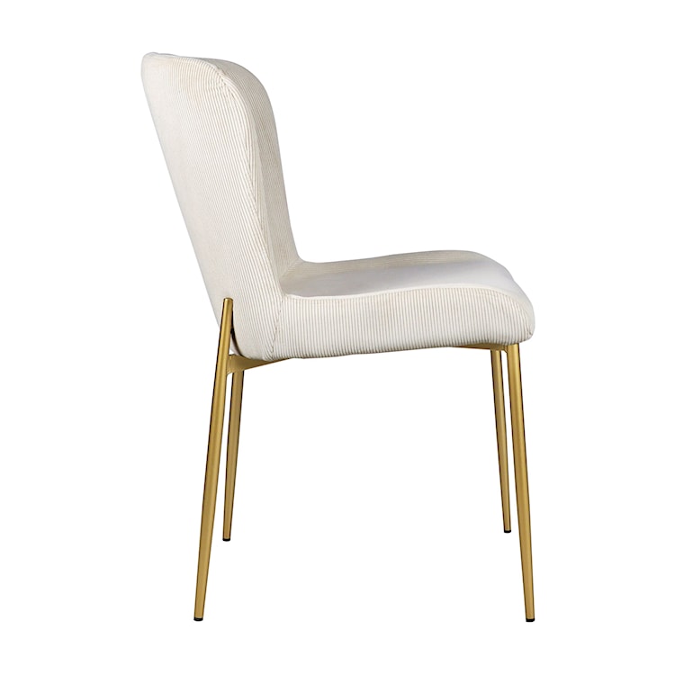 Krzesło tapicerowane Neul kremowy sztruks na złotych nogach  - zdjęcie 7