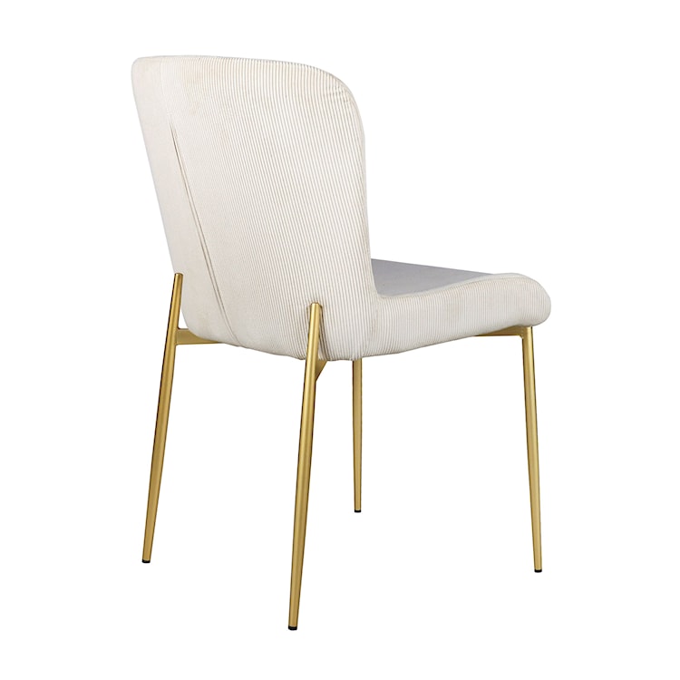 Krzesło tapicerowane Neul kremowy sztruks na złotych nogach  - zdjęcie 9