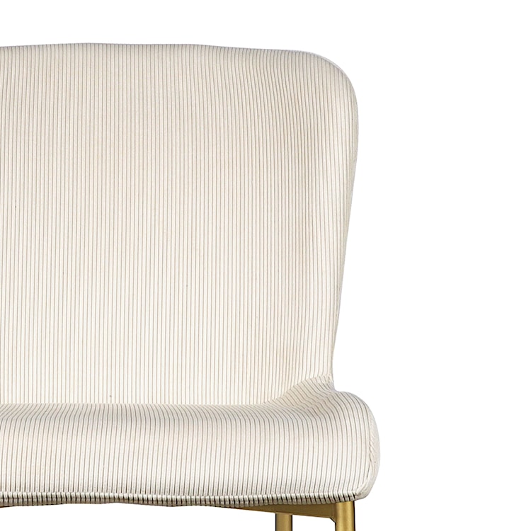 Krzesło tapicerowane Neul kremowy sztruks na złotych nogach  - zdjęcie 3
