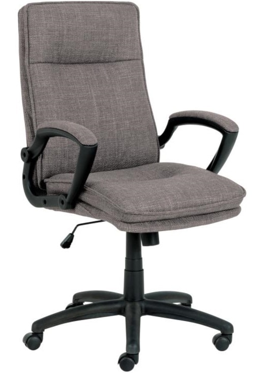 Krzesło biurowe Neyla tapicerowane szaro-brązowe obrotowe z regulacją wysokości 
